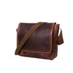 Roosevelt Brown Leather Satchel Messenger Bag - Image 2