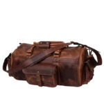 Roosevelt Buffalo Dark Brown Leather Duffle Bag - Image 2