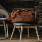 Ryder Reserve Bison Brown Leather Travel Duffle Bag - Image 2