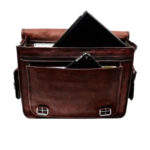 Vintage Brown Computer Leather Bag - Image 2