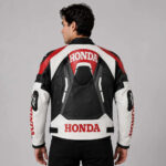 Honda Racing Cowhide Leather Motorcycle Jacket - Image 2