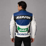 Replica Honda Repsol Gas Motorcycle Biker Leather Jacket - Image 2