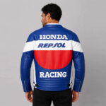 Replica Honda Repsol Vintage Racing Leather Jacket - Image 2