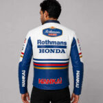 Replica Honda Rothmans Racing Leather Jacket - Image 2