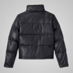 Replica Harley Davidson Black Motorcycle Biker Vented Puffer style Jacket - Image 2