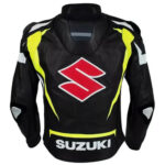 Replica Men’s Suzuki Racing Black Leather Jacket - Image 2