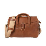 Vintage Brown Leather Travel Duffle Bag - Image 3