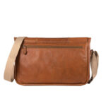 Walker Brown Leather Messenger Bag - Image 3