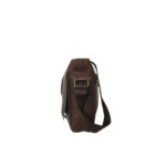 Walker Dark Brown Leather Messenger Bag - Image 3