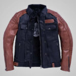 Replica Harley Davidson Hd Mc Mixed Media Bomber Jacket - Image 3