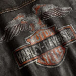 Replica Women Harley Davidson Distressed Leather Biker Jacket - Image 3