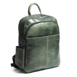 Luxury Italian Green Leather Backpack - Image 3