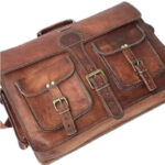 Men Brown Leather Messenger Bag - Image 3