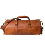 Roosevelt Brown Buffalo Leather Travel Duffle Bag - Image 3