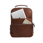 Roosevelt Buffalo Leather Brown Laptop Bag - Image 3