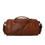 Ryder Reserve Bison Brown Leather Travel Duffle Bag - Image 3