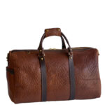 Travel Duffel Bison Walnut Leather Bag - Image 3