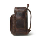 Alpha Brown Buffalo Leather Travel Backpack - Image 4
