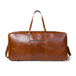 Buffalo Brown Leather Tennis Duffle Bag - Image 4