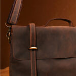 Mens Messenger Barbour Leather Bag - Image 4
