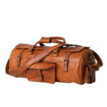 Roosevelt Brown Buffalo Leather Travel Duffle Bag - Image 4