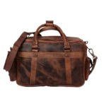 Roosevelt Dark Brown Buffalo Leather Pilot Bag - Image 4