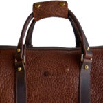 Travel Duffel Bison Walnut Leather Bag - Image 4