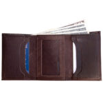 Mens Leather Trifold ID Window Wallet - Image 4