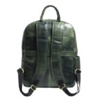 Luxury Italian Green Leather Backpack - Image 5