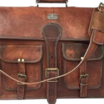 Men Brown Leather Messenger Bag - Image 5