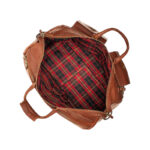 Brown Leather Travel Duffle Bag - Image 5
