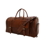 Yetti Handcrafted Original Brown Leather Duffle Bag - Image 5