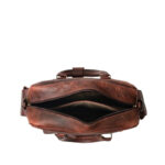 Roosevelt Dark Brown Buffalo Leather Pilot Bag - Image 5
