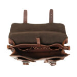 Ryder Reserve Bison Brown Leather Briefcase Bag - Image 5