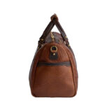 Travel Duffel Bison Walnut Leather Bag - Image 5