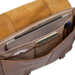Walker Brown Leather Messenger Bag - Image 5