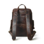 Alpha Brown Buffalo Leather Travel Backpack - Image 5