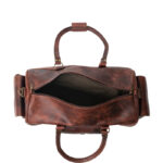 Roosevelt Buffalo Dark Brown Leather Duffle Bag - Image 6