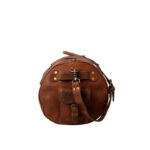 Ryder Reserve Bison Brown Leather Travel Duffle Bag - Image 5