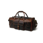 The Stellan Buffalo Duffel Brown Leather Bag - Image 6