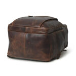 Alpha Brown Buffalo Leather Travel Backpack - Image 6