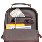 Roosevelt Buffalo Leather Brown Laptop Bag - Image 7