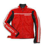 Ducati 80s Leather Racing Jacket Men's Red Black Motorcycle Biker Wear
