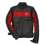 Ducati Men Riding CE Approved Armour Leather Motorcycle Racing Motorbike Jacket