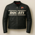 Ducati Motorcycle Racing Leather Jacket Biker Cowhide Leather Riding Jacket
