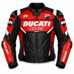 Ducati Corse Motorbike Racing Leather Jacket S to 3XL New CE Armored Protection