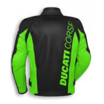 Ducati Corse Speed Mor Armortorbike Leather Jacket Black Green Racing Sport Ride - Image 2