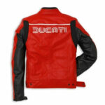 Ducati 80s Leather Racing Jacket Men's Red Black Motorcycle Biker Wear - Image 2